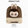 HIGH DEMAND – LIMITED STOCK Classic Bag Series-LABUBU Berber Fleece Backpack (Brown)
