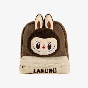 HIGH DEMAND – LIMITED STOCK Classic Bag Series-LABUBU Berber Fleece Backpack (Brown)